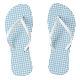 Chanclas Bebé Azul y Blanco Pequeño tamaño Gingham Checks