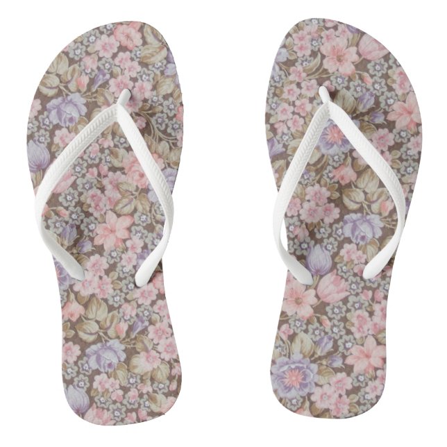 Chanclas bellas flores texturas florales (Plantilla)