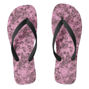Chanclas Bellas venas oscuras de mármol rosa brillante