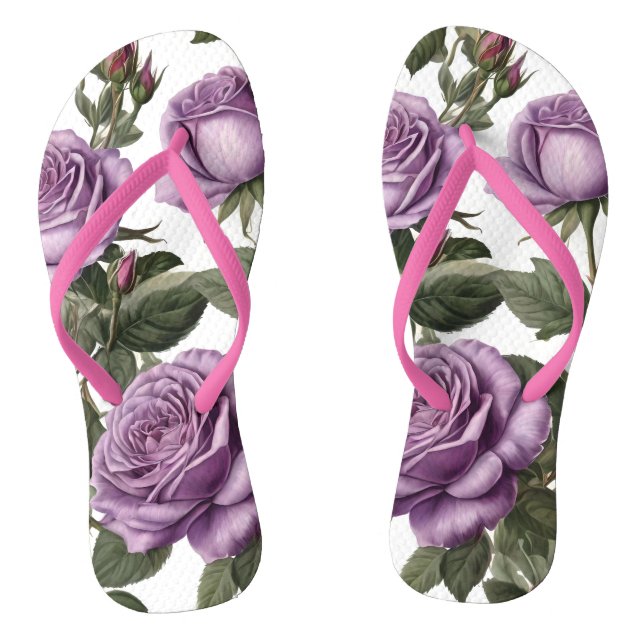 Chanclas "Belleza eterna: Rosas de la época de la provincia (Plantilla)