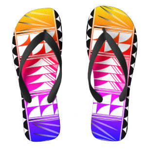 Chanclas Bendiciones de plumas del suroeste en arcoiris