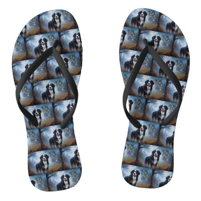 Chanclas Bernese Mountain Halloween Scary (Plantilla)