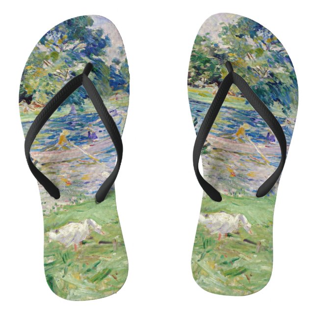 Chanclas Berthe Morisot - Chica en un bote con Geese (Plantilla)