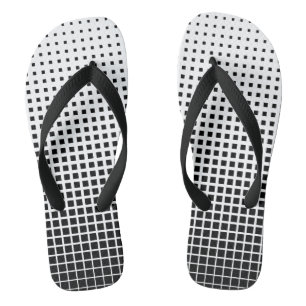 Chanclas Black and White Checkered