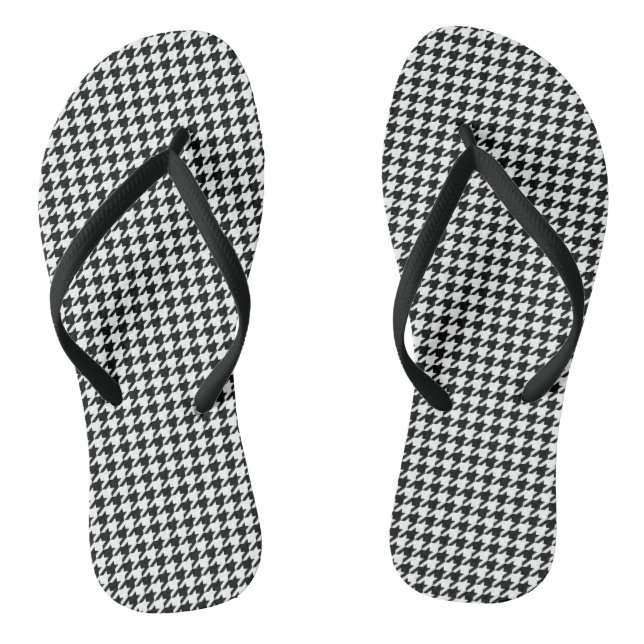 Chanclas Black White Classic Houndstap Check (Plantilla)