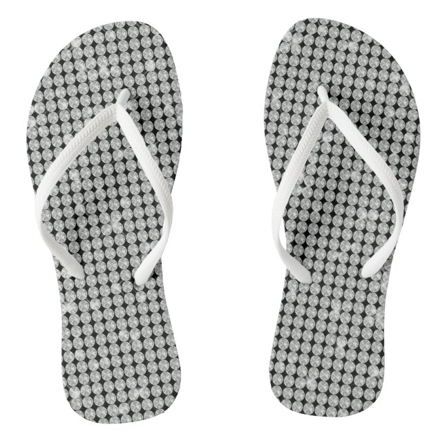 Chanclas Blanco Diamante Glamour  (Plantilla)