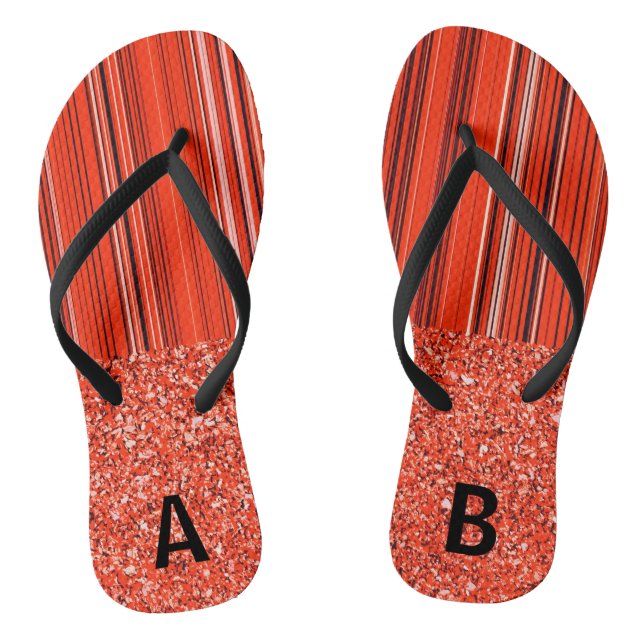 Chanclas Blanco negro rojo personalizado (Plantilla)