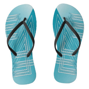 Chanclas Blanco opaco turquesa