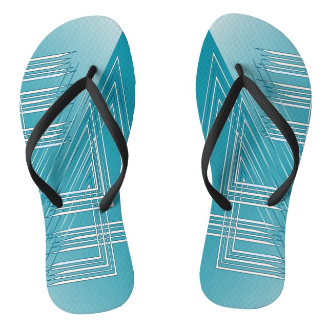 Chanclas Blanco opaco turquesa (Plantilla)