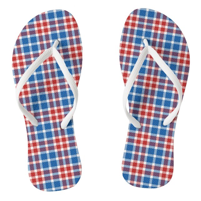 Chanclas Blanco Rojo y Azul (Plantilla)