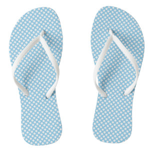 Chanclas Blanco sobre los puntos de Polka de pequeño tamaño