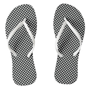 Chanclas Blanco sobre los puntos de Polka de pequeño tamaño