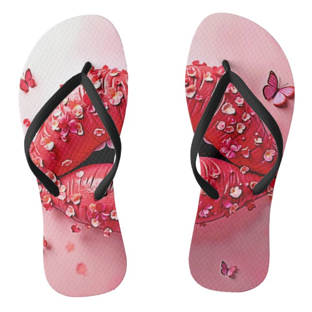 Chanclas Blooming Lips: Floral Butterfly Kiss (Plantilla)