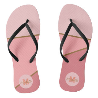 Chanclas Bloque de color monocromo de gradiente rosa