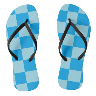 Chanclas Bloques cuadrados azules geométricos
