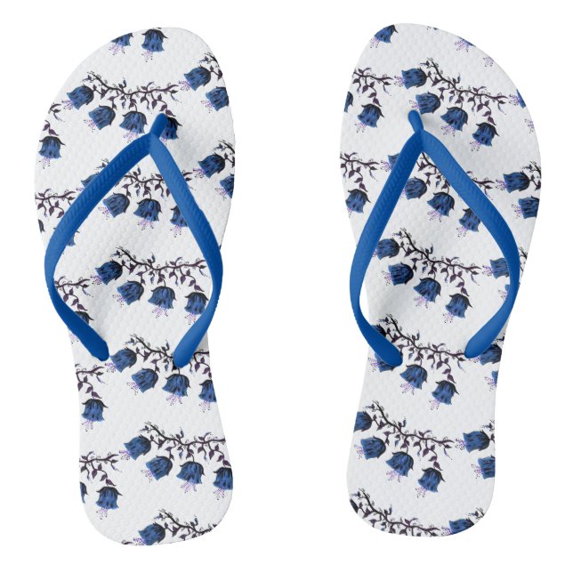 Chanclas Blue Canterbury Bells Flip Flops Slim Straps (Plantilla)