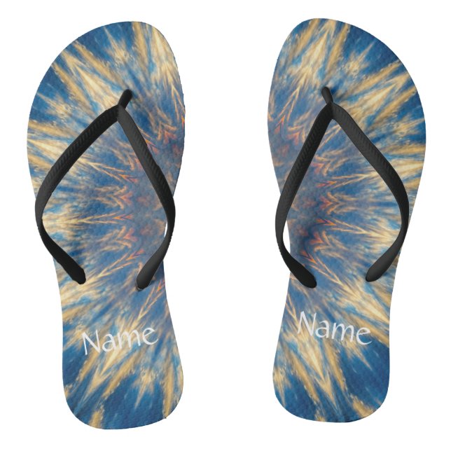 Chanclas Blue Chakra Kaleidoscope Thunder_Cove (Plantilla)