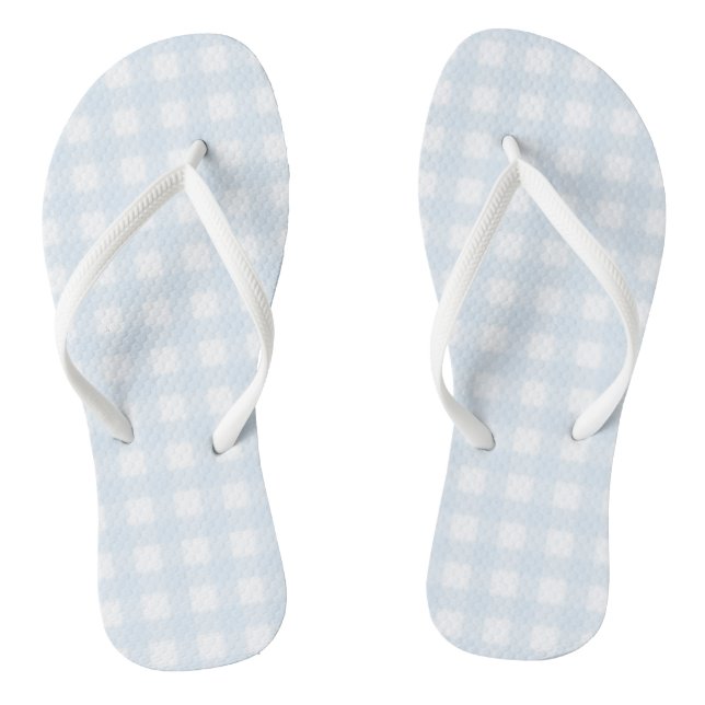 Chanclas Blue Gingham Flip Flops (Plantilla)