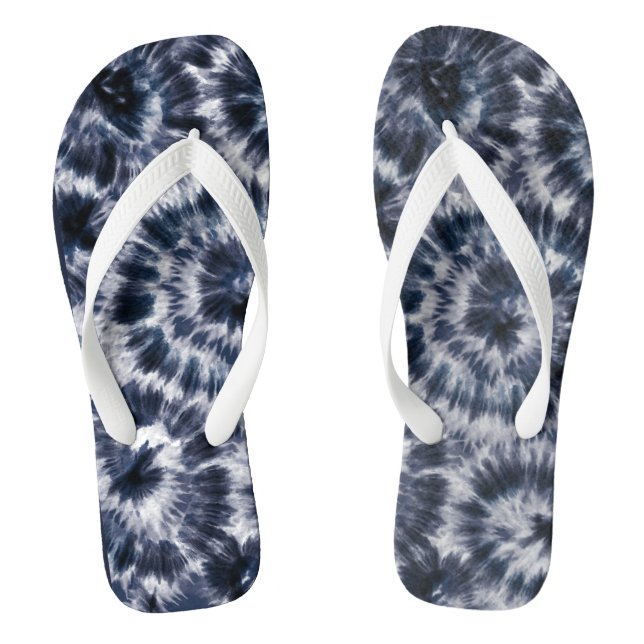Chanclas Blue Indigo Shibori Tie Dye (Plantilla)