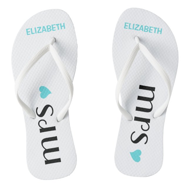 Chanclas Blue Mrs Flip Flops | Boda de novias personalizada (Plantilla)