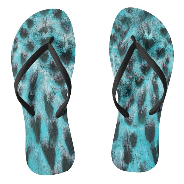 Chanclas Blue plumage - cool feather design (Plantilla)