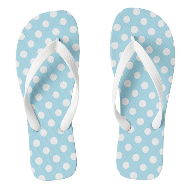 Chanclas Blue Polkadot Girly Verano Flip Flops (Plantilla)