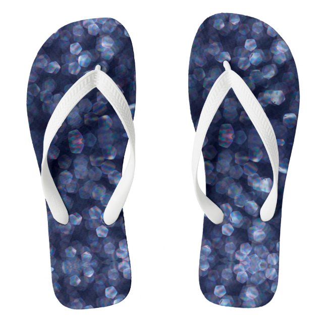 Chanclas Blue Sparkle Bokeh Lights (Plantilla)