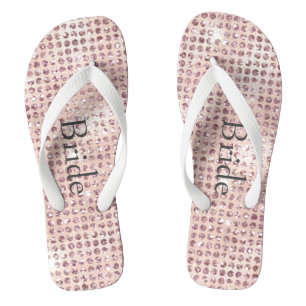 Chanclas Blush Pink Diamond Glam Estudio Bodas Novias