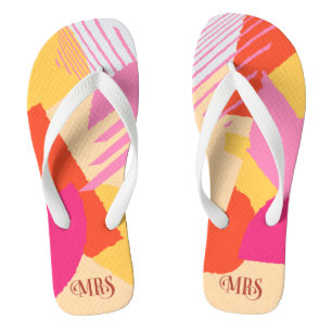 Chanclas Boda de bloques de color Sra. Bride Summer ID740