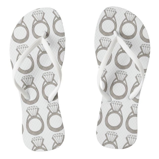 Chanclas Boda de compromiso de Diamond Ring Bling (Plantilla)