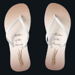 Chanclas Boda de la cosecha de otoño madre del Groom<br><div class="desc">La cosecha de otoño es el tema de estos elegantes chanclas de la Madre del Groom que presentan grano en un fondo de bronce. Todo el texto puede ser personalizado para su ocasión especial.</div>