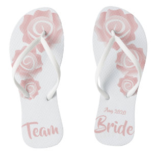 Chanclas Boda de novia Rosa Flip Flops