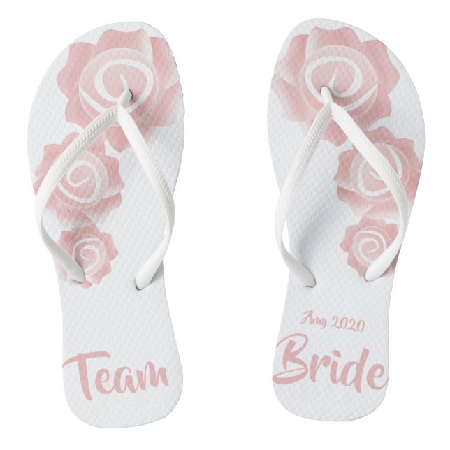 Chanclas Boda de novia Rosa Flip Flops (Plantilla)