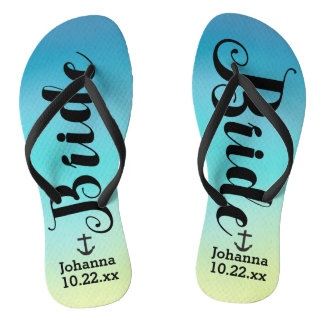Chanclas Boda de playa del Ancla Náutico de Novia Personali