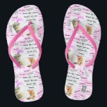 Chanclas Boda de playa Flip Flops rosa y blanco<br><div class="desc">Bodas de playa Flip Flops rosa y blanco para novias,  criadas de honor o damas de honor. Gran regalo de ducha de novia para una novia.</div>