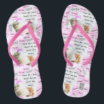 Chanclas Boda de playa Flip Flops rosa y blanco<br><div class="desc">Bodas de playa Flip Flops rosa y blanco para novias,  criadas de honor o damas de honor. Gran regalo de ducha de novia para una novia.</div>
