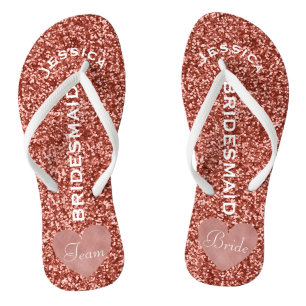 Chanclas Boda en la playa de la dama de honor Team Bride