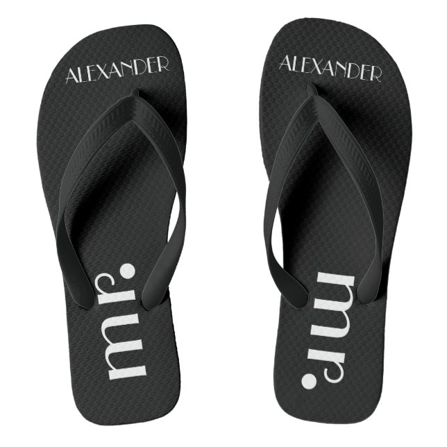 Chanclas Boda formal de Grooms personalizado (Plantilla)