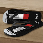 Chanclas Boda Mejor Hombre Personalizado Tuxedo Flip Flops<br><div class="desc">¿Estás teniendo una boda en la playa? ¿O solo te gusta vestir tus pies con el mejor esmoquin? Sólo tienes que añadir tus iniciales y un nombre</div>