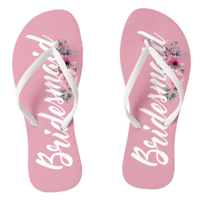 Chanclas Bodas de Dama de Honor Caligrafía Sencilla | Chanc (Plantilla)