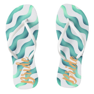 Chanclas Bodas de playa Marinas Novia Verano Flip Flops