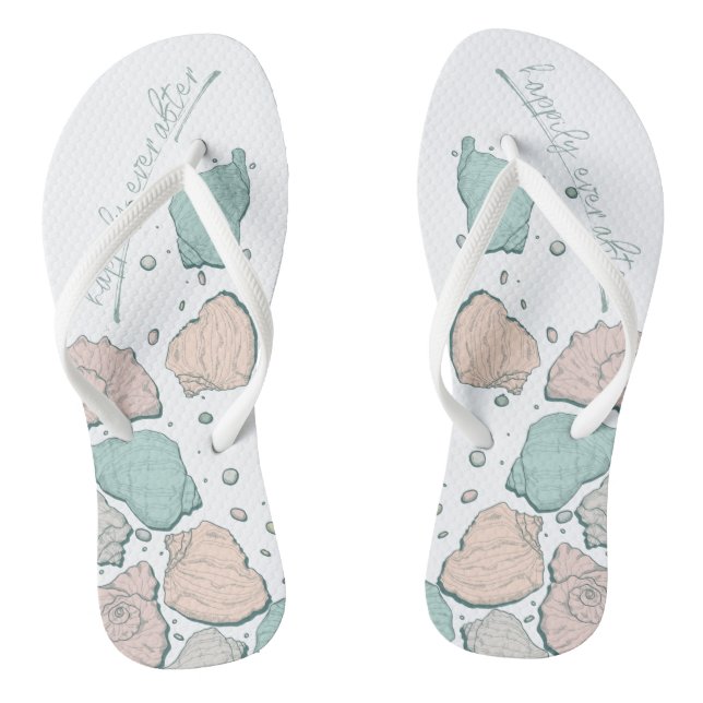 Chanclas BODAS SHOES | Coral y Verde azulado (Plantilla)