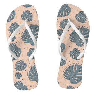 Chanclas Boho Tropical Monstera