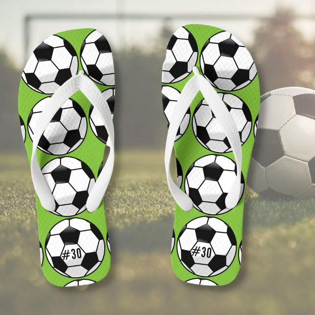 Chanclas Bola de fútbol personalizada con nombre y número d (Subido por el creador)
