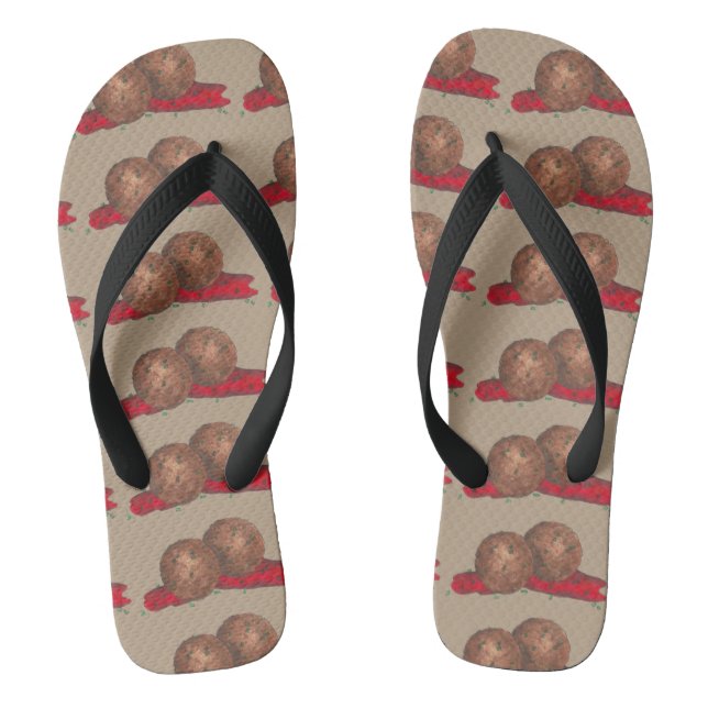 Chanclas Bolas de carne Marinara Meatball Cocina italiana (Plantilla)