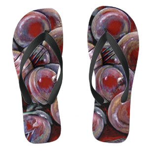 Chanclas Bolas Rojas de Navidad