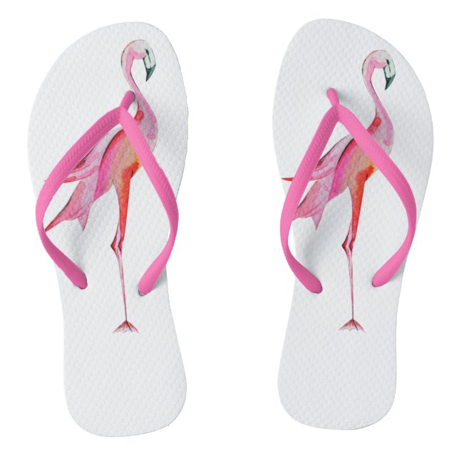 Chanclas Bonito acuarela Flamingo Ave Tropical (Plantilla)