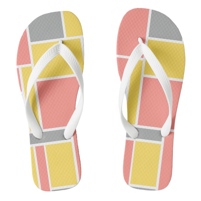 Chanclas Bonito pastel pastel de moda abstracto l gris rosa (Plantilla)