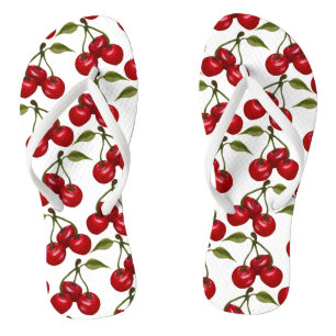Chanclas Bonito Red Cherry Watercolor
