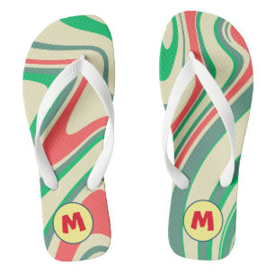 Chanclas Bonito retro l monograma regalo para el verano l M